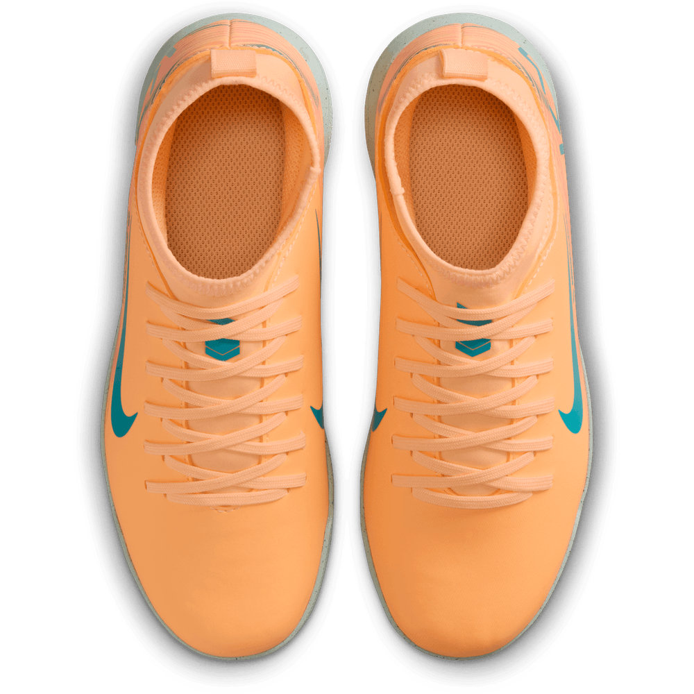 Nike Jr Mercurial Superfly 10 KM Mbappe Club TF Turf Shoes - Melon Tint/Igloo/Neo Turquoise