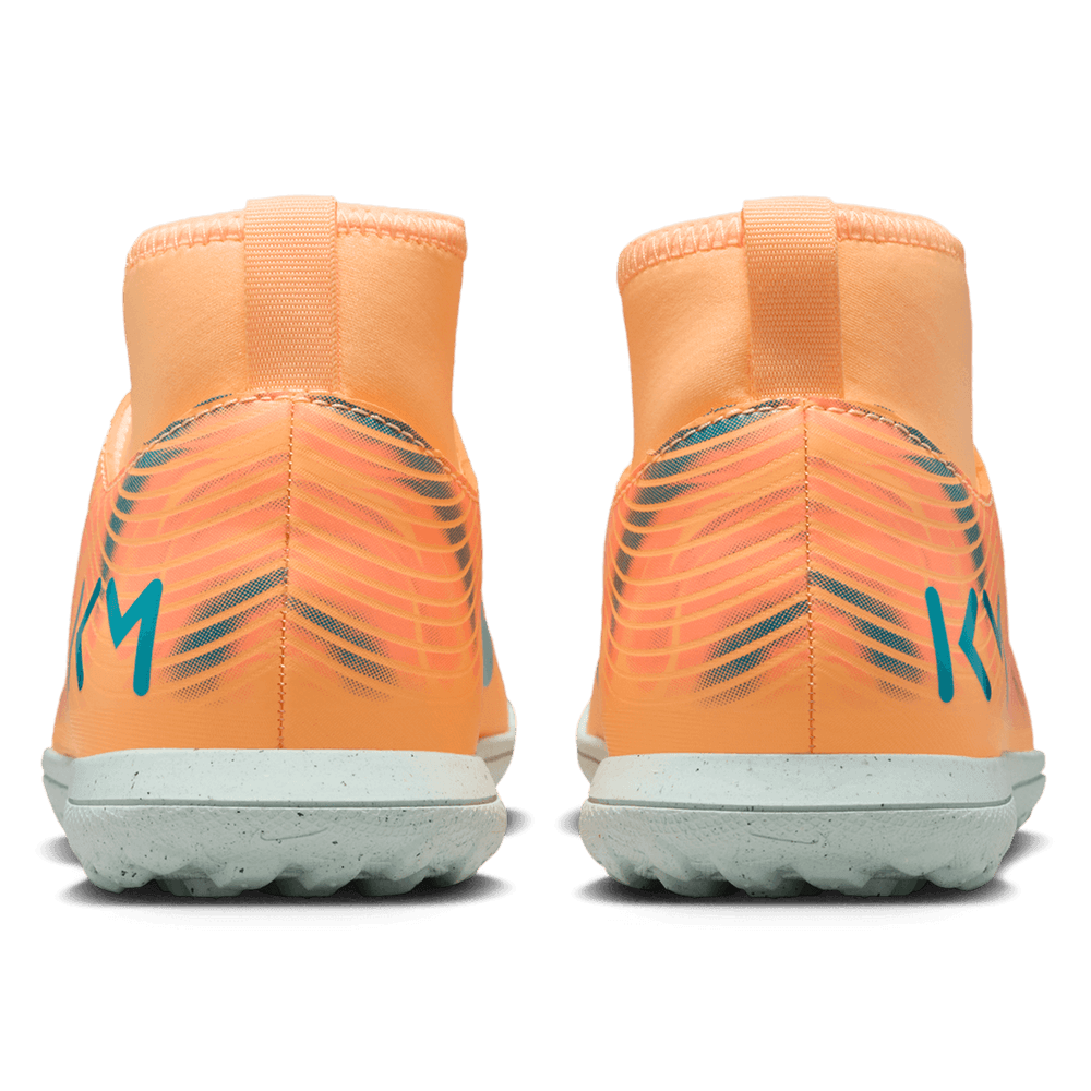 Nike Jr Mercurial Superfly 10 KM Mbappe Club TF Turf Shoes - Melon Tint/Igloo/Neo Turquoise