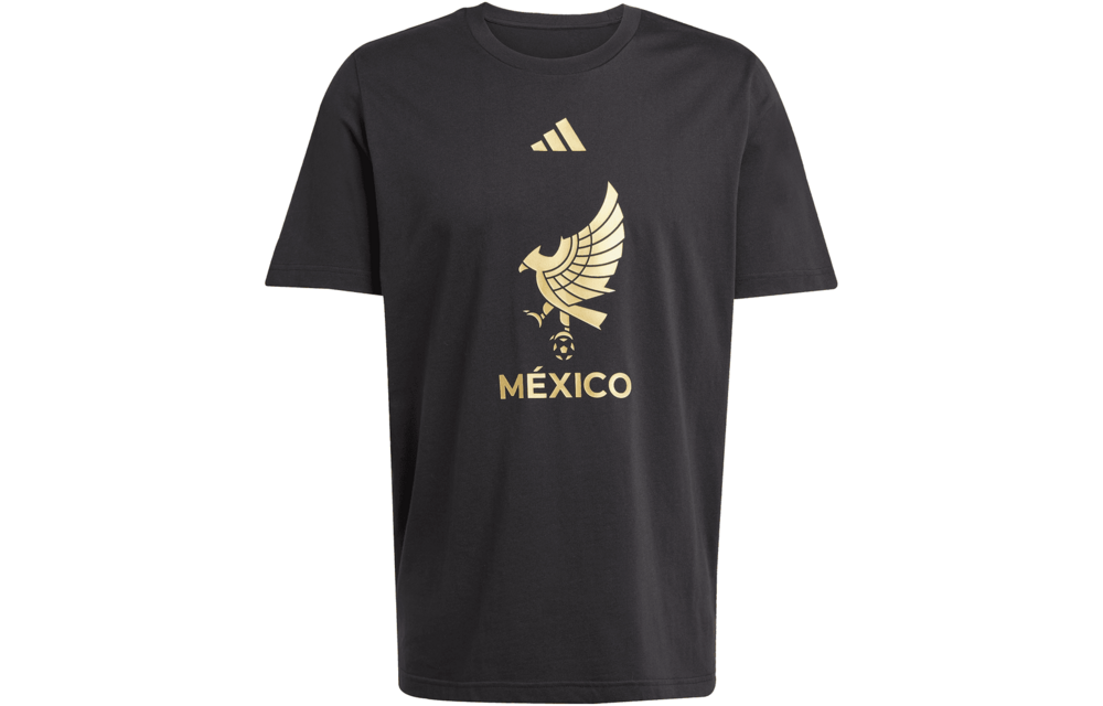 adidas Mexico 2025 De Oro Fan SS Tee Shirt - Black/Gold