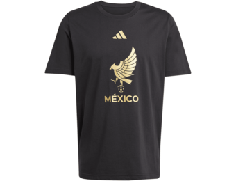 adidas Mexico 2025 De Oro Fan SS Tee Shirt - Black/Gold
