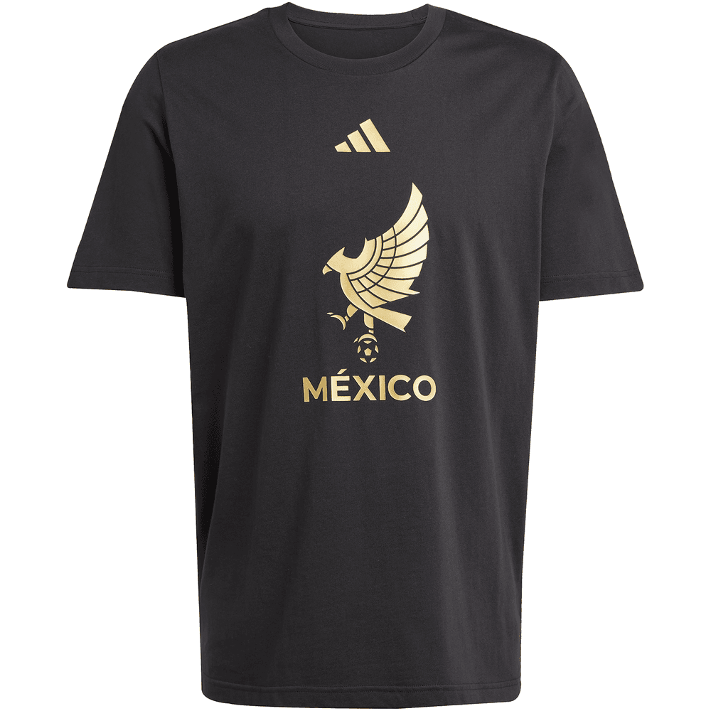adidas Mexico 2025 De Oro Fan SS Tee Shirt - Black/Gold