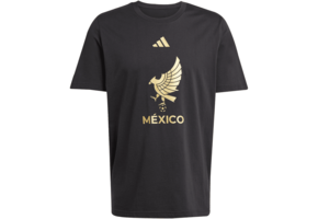 adidas Youth Mexico 2025 De Oro Fan SS Tee Shirt - Black/Gold