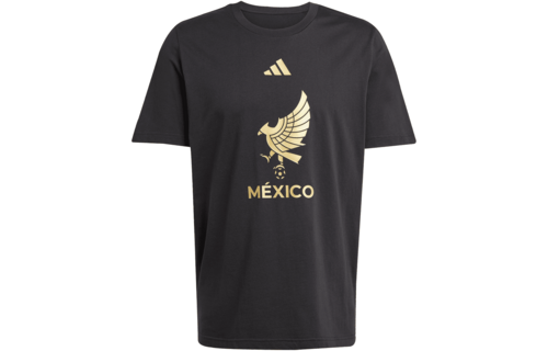 adidas Youth Mexico 2025 De Oro Fan SS Tee Shirt - Black/Gold