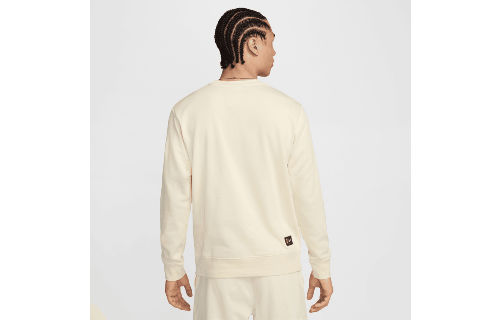 Nike PSG Paris Saint German 2025 - 26 Crewneck Fleece Sweatshirt - Coconut Milk/Midnight Navy