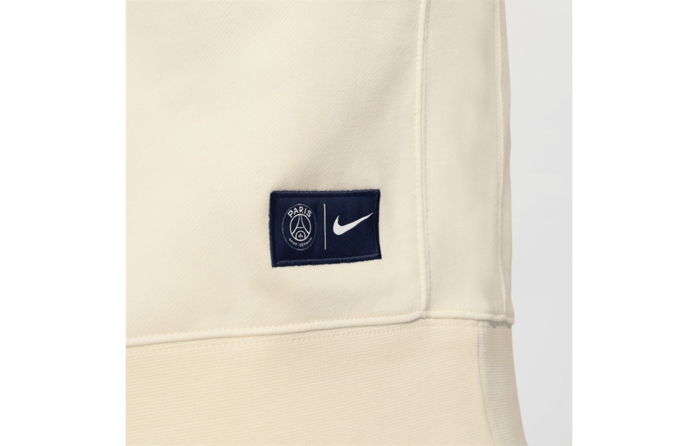 Nike PSG Paris Saint German 2025 - 26 Crewneck Fleece Sweatshirt - Coconut Milk/Midnight Navy