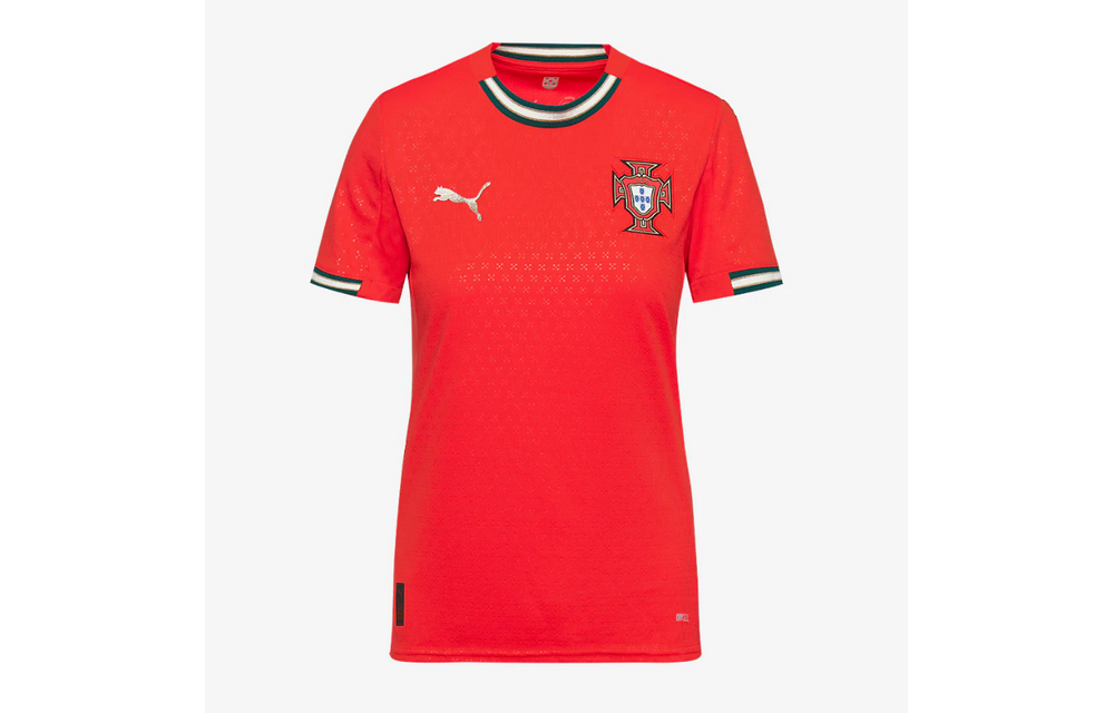 Puma Portugal 2025 Womens Home Jersey - Sport Red/Sugared Almond
