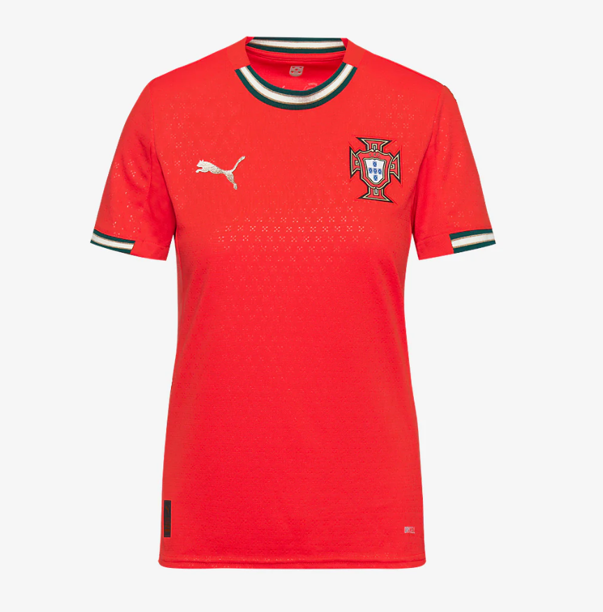 Puma Portugal 2025 Womens Home Jersey - Sport Red/Sugared Almond