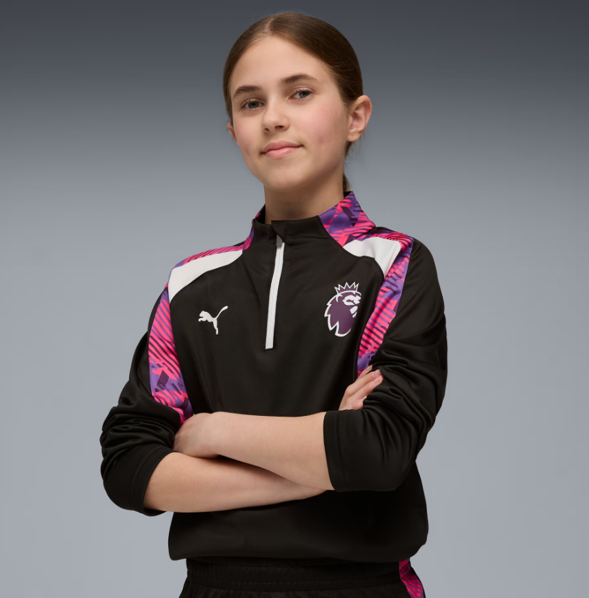Puma Youth Premier League Brilliance Training Top - Black/White/Purple