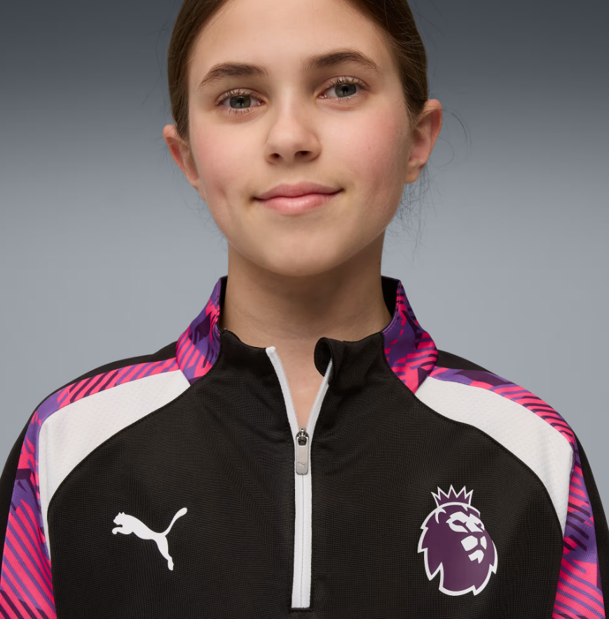 Puma Youth Premier League Brilliance Training Top - Black/White/Purple
