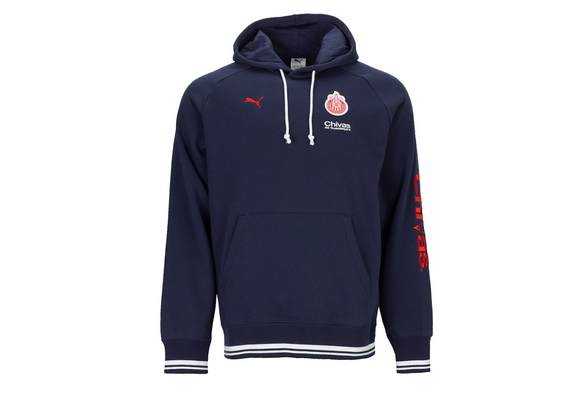 Puma Chivas 2025 - 26 Fleece Hoodie - Navy Blue/Red