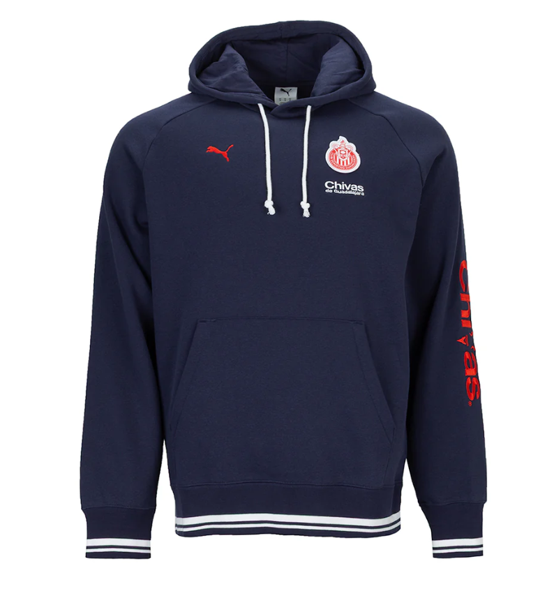Puma Chivas 2025 - 26 Fleece Hoodie - Navy Blue/Red