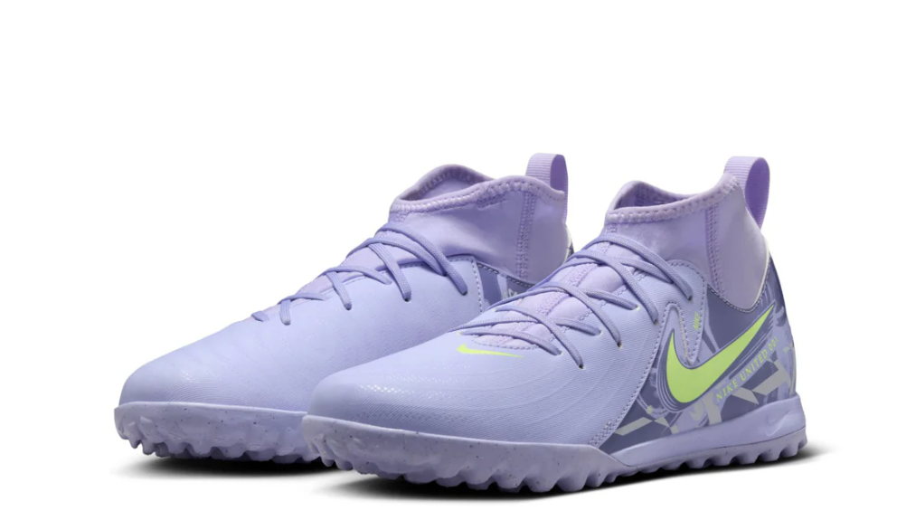 Nike Jr Phantom Luna II Academy United Pack DF TF Turf Shoes - Purple Agate/Barely Volt