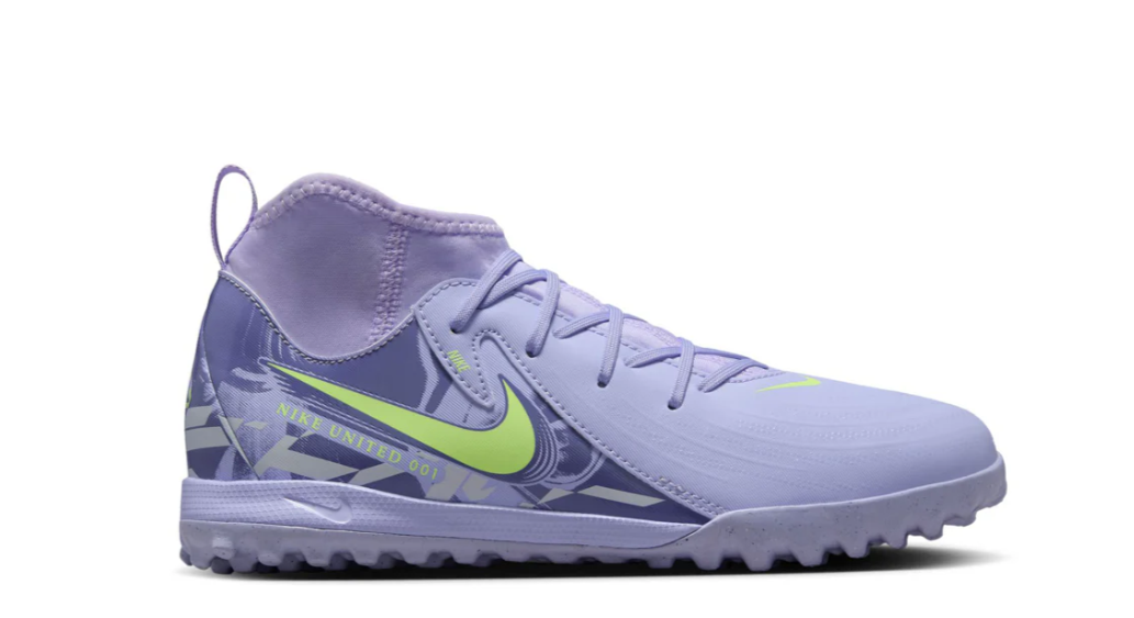 Nike Jr Phantom Luna II Academy United Pack DF TF Turf Shoes - Purple Agate/Barely Volt