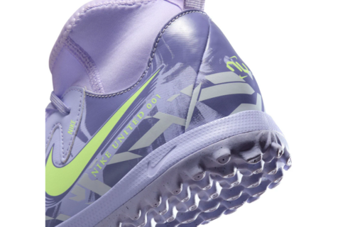 Nike Jr Phantom Luna II Academy United Pack DF TF Turf Shoes - Purple Agate/Barely Volt