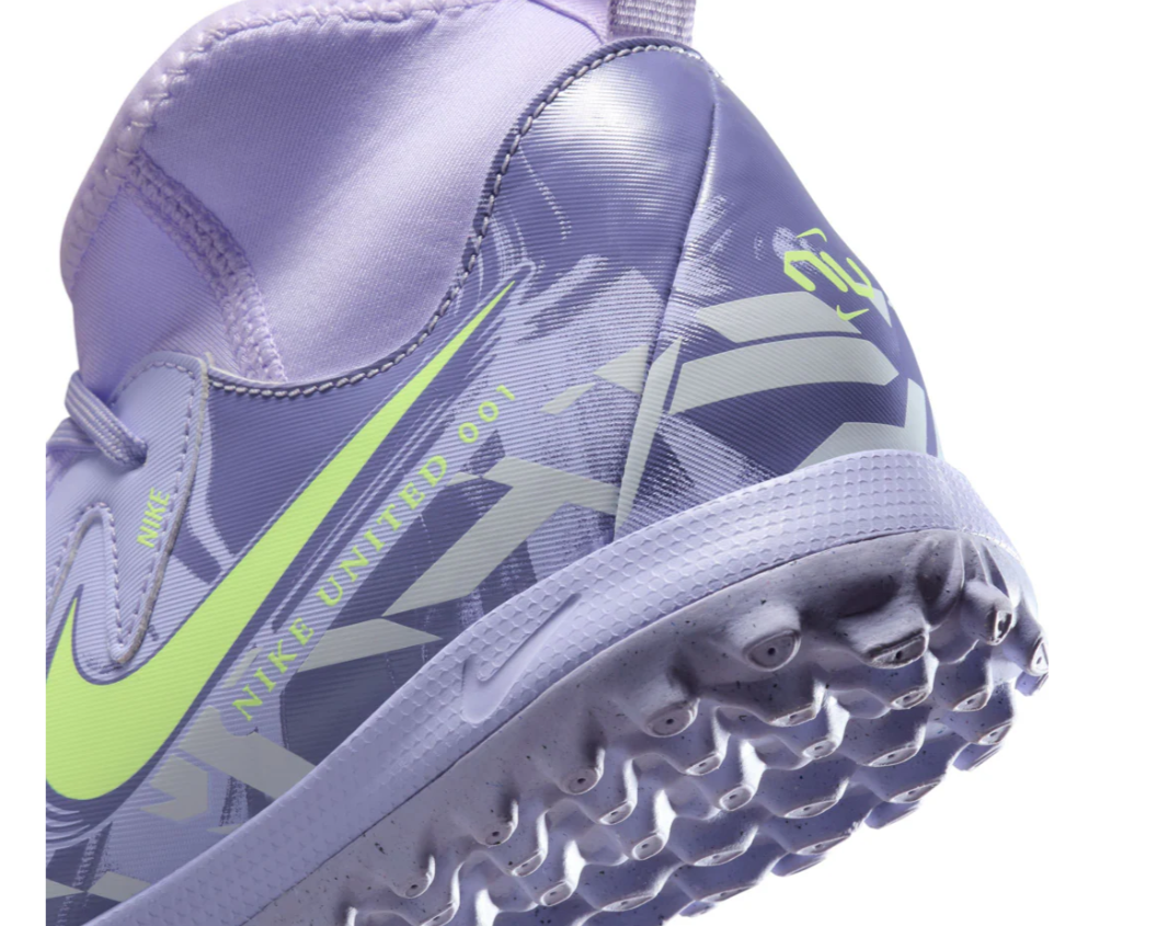 Nike Jr Phantom Luna II Academy United Pack DF TF Turf Shoes - Purple Agate/Barely Volt