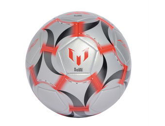 adidas F50 Messi 2025 - 26 Prestig10 League Soccer Ball - Silver Metallic/Lucid Red/Black