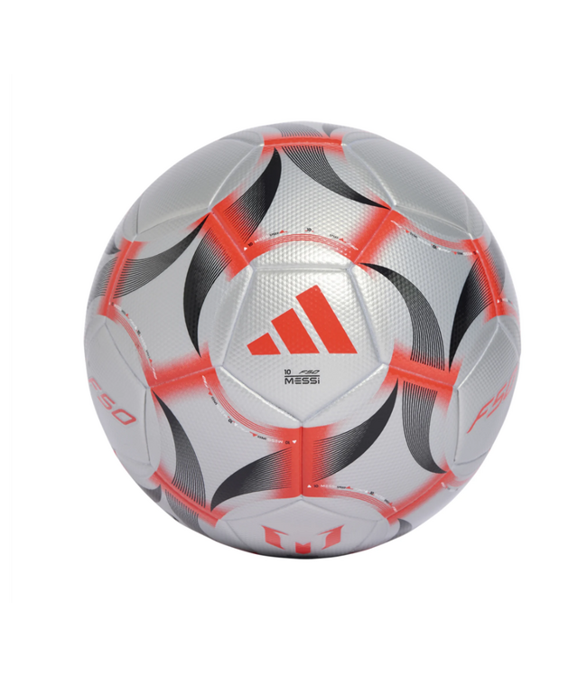 adidas adidas F50 Messi 2025 - 26 Prestig10 League Soccer Ball - Silver Metallic/Lucid Red/Black