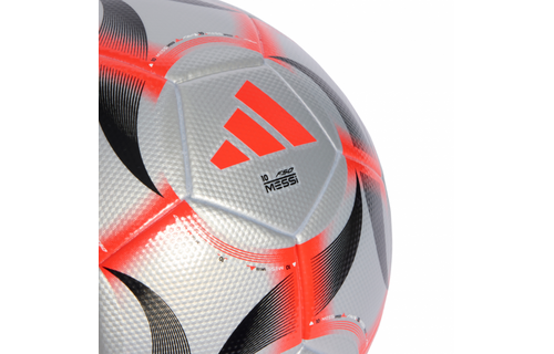 adidas F50 Messi 2025 - 26 Prestig10 League Soccer Ball - Silver Metallic/Lucid Red/Black