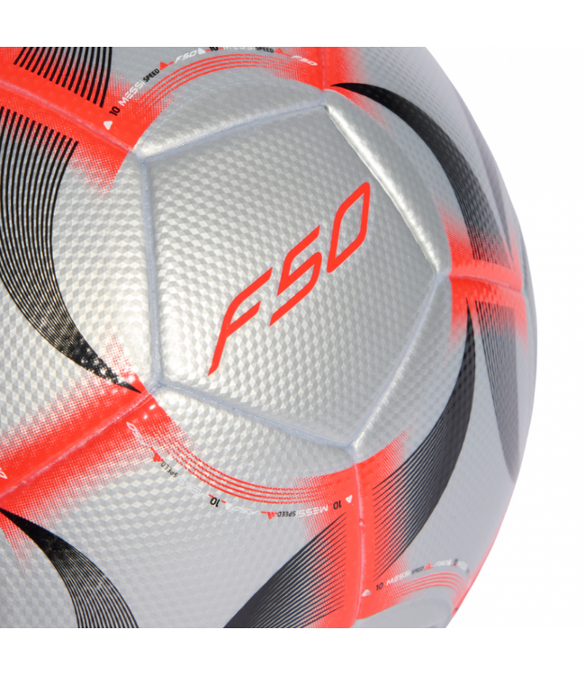 adidas adidas F50 Messi 2025 - 26 Prestig10 League Soccer Ball - Silver Metallic/Lucid Red/Black