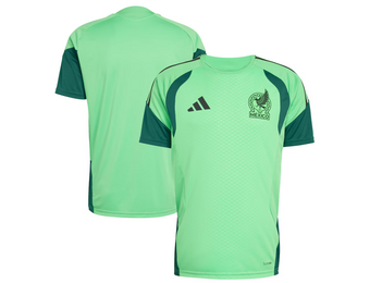 adidas Mexico World Cup 2026 WC Tiro Pre Match Training Jersey - Semi Flash Green