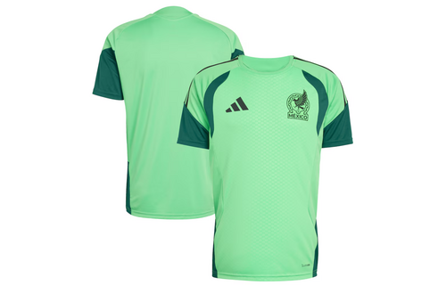 adidas Mexico World Cup 2026 WC Tiro Pre Match Training Jersey - Semi Flash Green