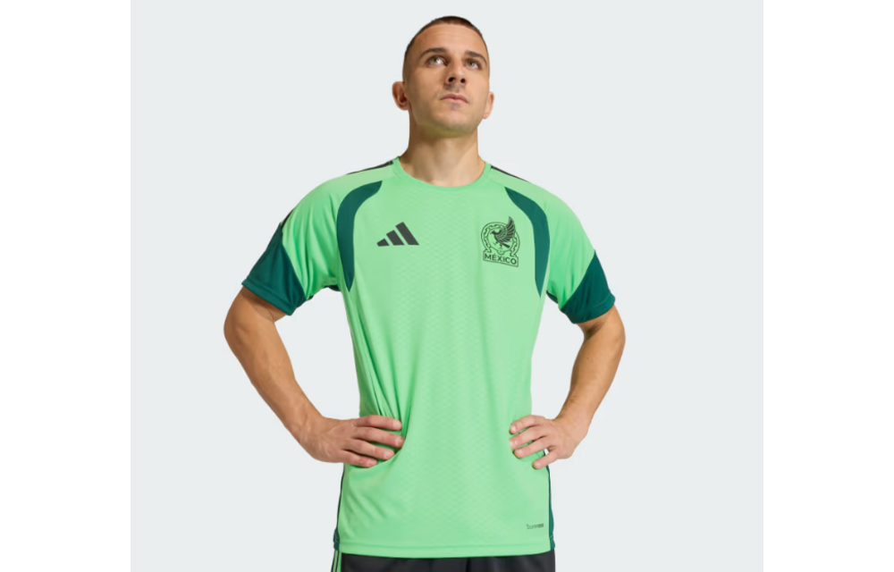adidas Mexico World Cup 2026 WC Tiro Pre Match Training Jersey - Semi Flash Green