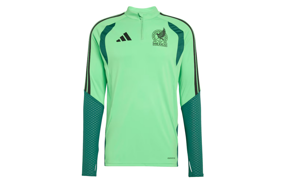 adidas Mexico World Cup 2026 Long Sleeve Tiro Training Top - Semi Flash Green