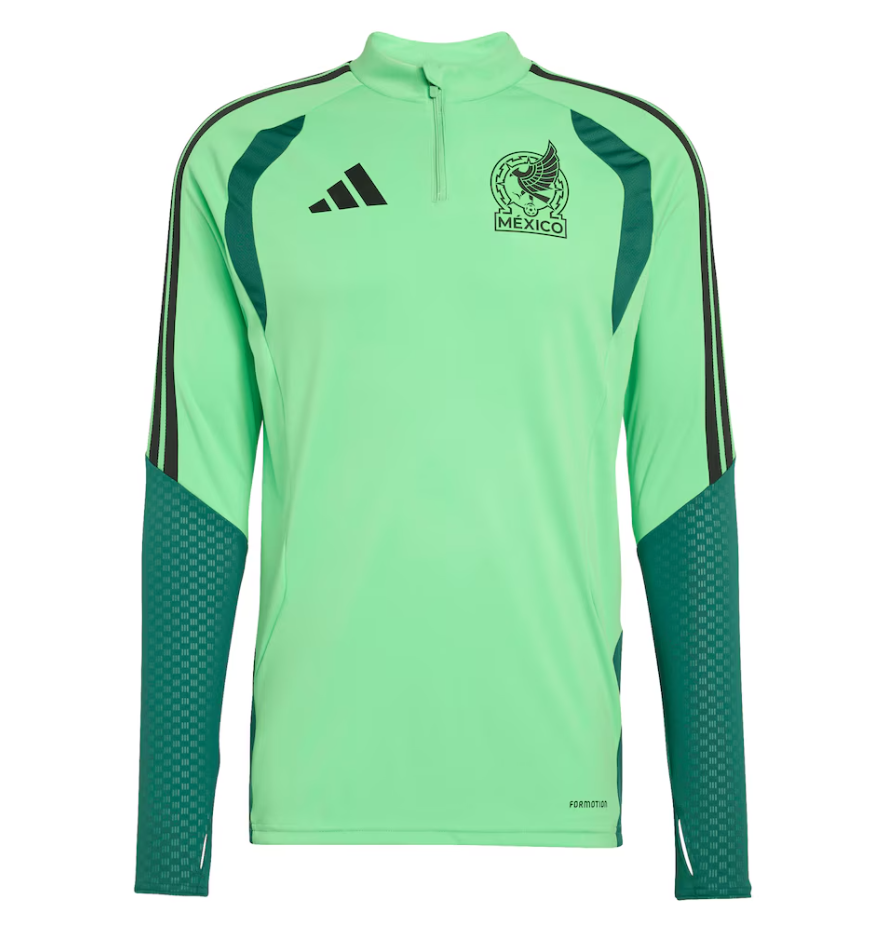 adidas Mexico World Cup 2026 Long Sleeve Tiro Training Top - Semi Flash Green