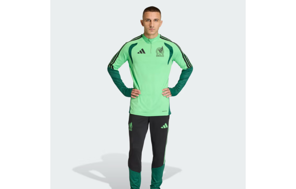 adidas Mexico World Cup 2026 Long Sleeve Tiro Training Top - Semi Flash Green