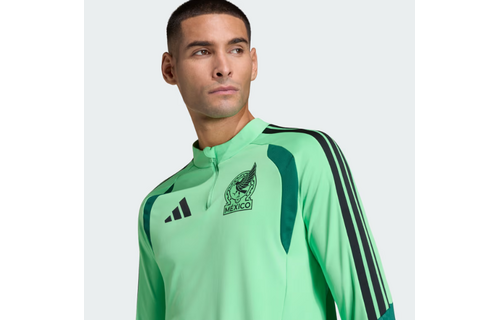 adidas Mexico World Cup 2026 Long Sleeve Tiro Training Top - Semi Flash Green