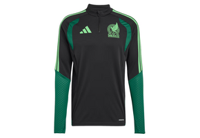 adidas Mexico World Cup 2026 Long Sleeve Tiro Training Top - Black/Green