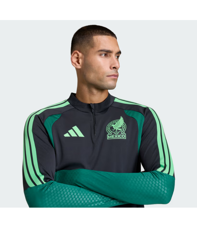 adidas adidas Mexico World Cup 2026 Long Sleeve Tiro Training Top - Black/Green