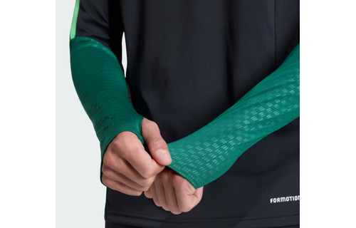adidas Mexico World Cup 2026 Long Sleeve Tiro Training Top - Black/Green