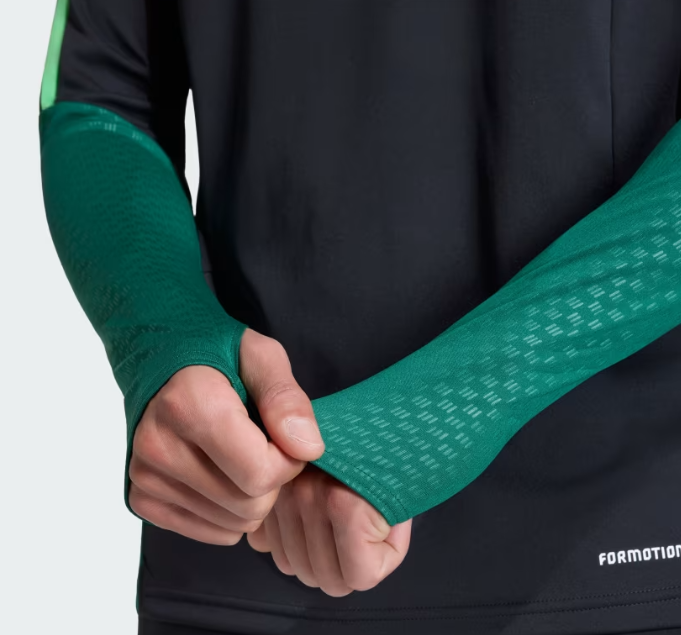 adidas Mexico World Cup 2026 Long Sleeve Tiro Training Top - Black/Green