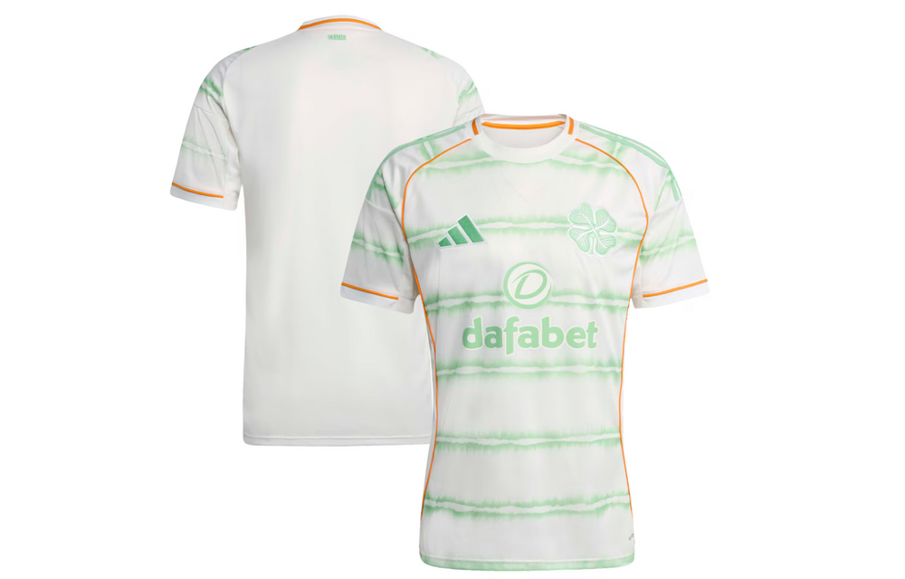 adidas Celtic 2025 - 26 Third Jersey - Off White/Tint Green/Orange
