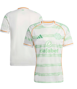 adidas adidas Celtic 2025 - 26 Third Jersey - Off White/Tint Green/Orange