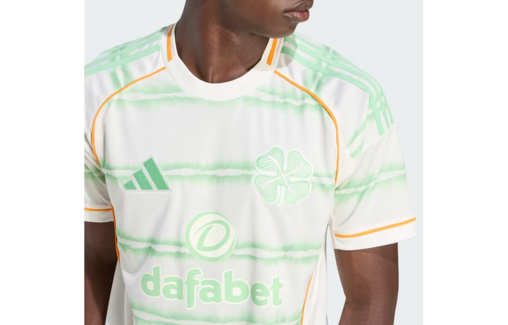 adidas Celtic 2025 - 26 Third Jersey - Off White/Tint Green/Orange