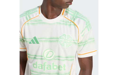 adidas Celtic 2025 - 26 Third Jersey - Off White/Tint Green/Orange