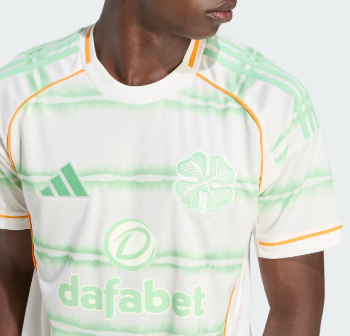 adidas Celtic 2025 - 26 Third Jersey - Off White/Tint Green/Orange