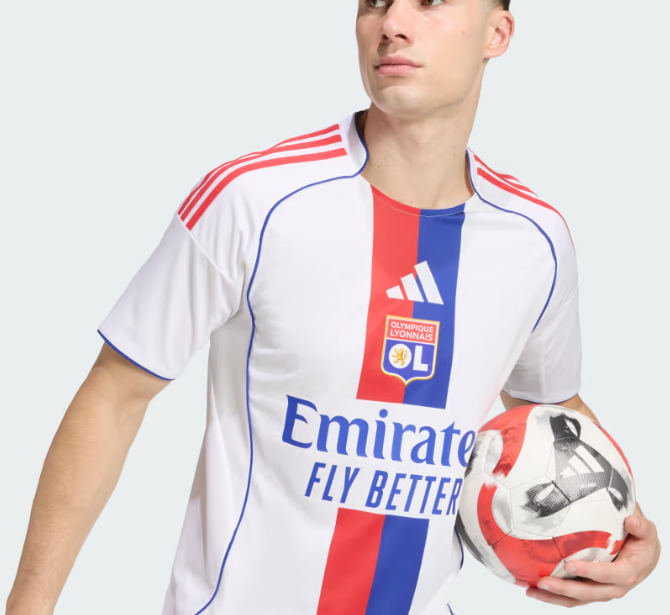 adidas Olympique Lyon 2025 - 26 Home Soccer Jersey - White