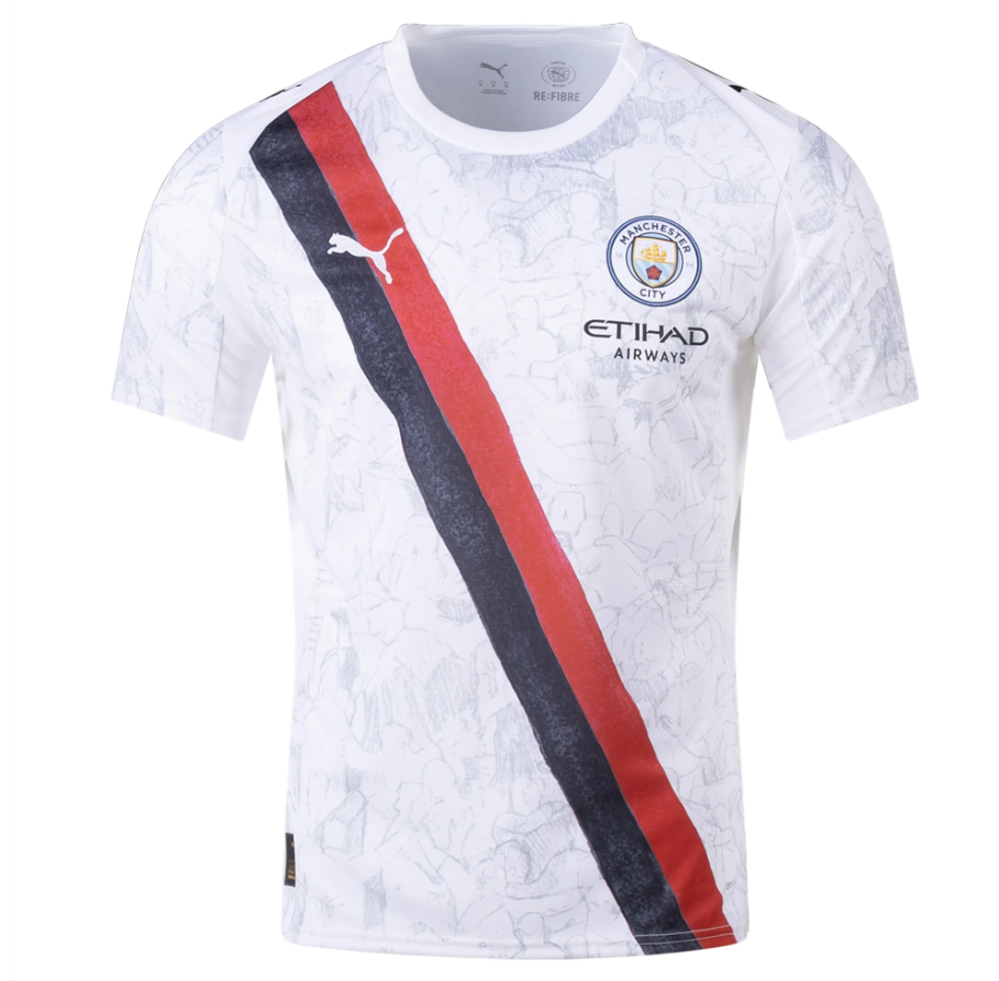 Puma Manchester City x KidSuper 2025 -26 Club World Cup Jersey - White/Black?red