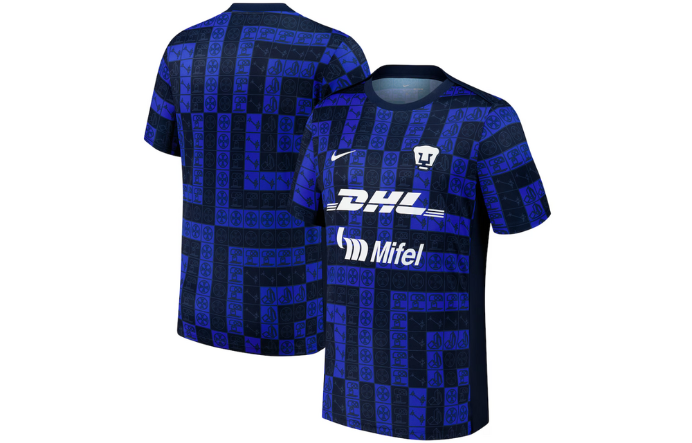 Nike Pumas UNAM 2025 - 26 Academy Pro Prematch Training Jersey - Obsidian/White