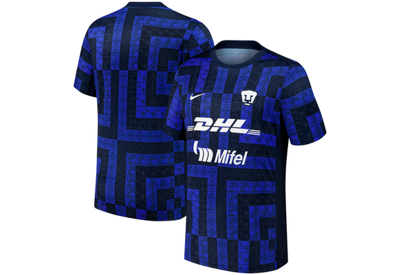 Nike Pumas UNAM 2025 - 26 Academy Pro Prematch Training Jersey - Obsidian/White