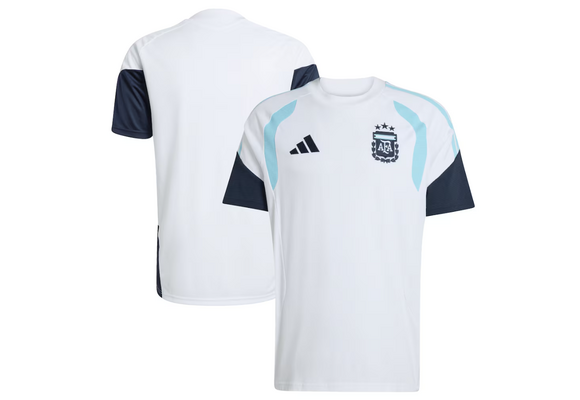 adidas Argentina World Cup 2026 WC Tiro Pre Match Training Jersey - White/Sky Blue