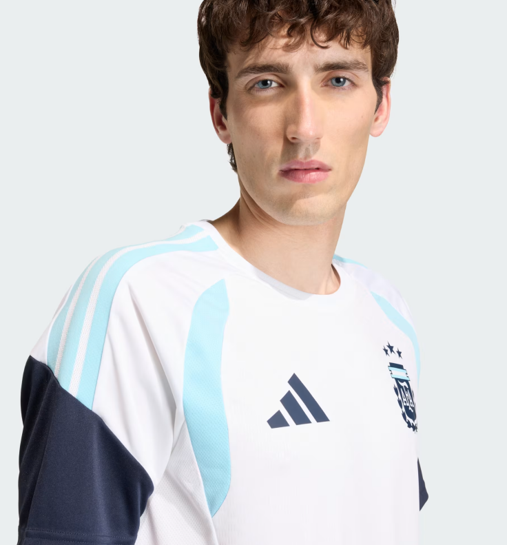 adidas Argentina World Cup 2026 WC Tiro Pre Match Training Jersey - White/Sky Blue