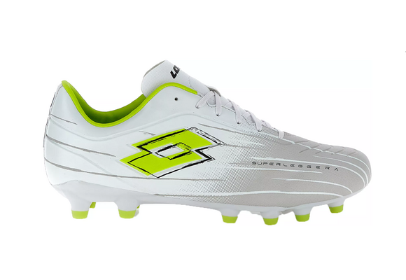 Lotto Solista 700 IX FG / MG Soccer Shoes - White/Lime Green