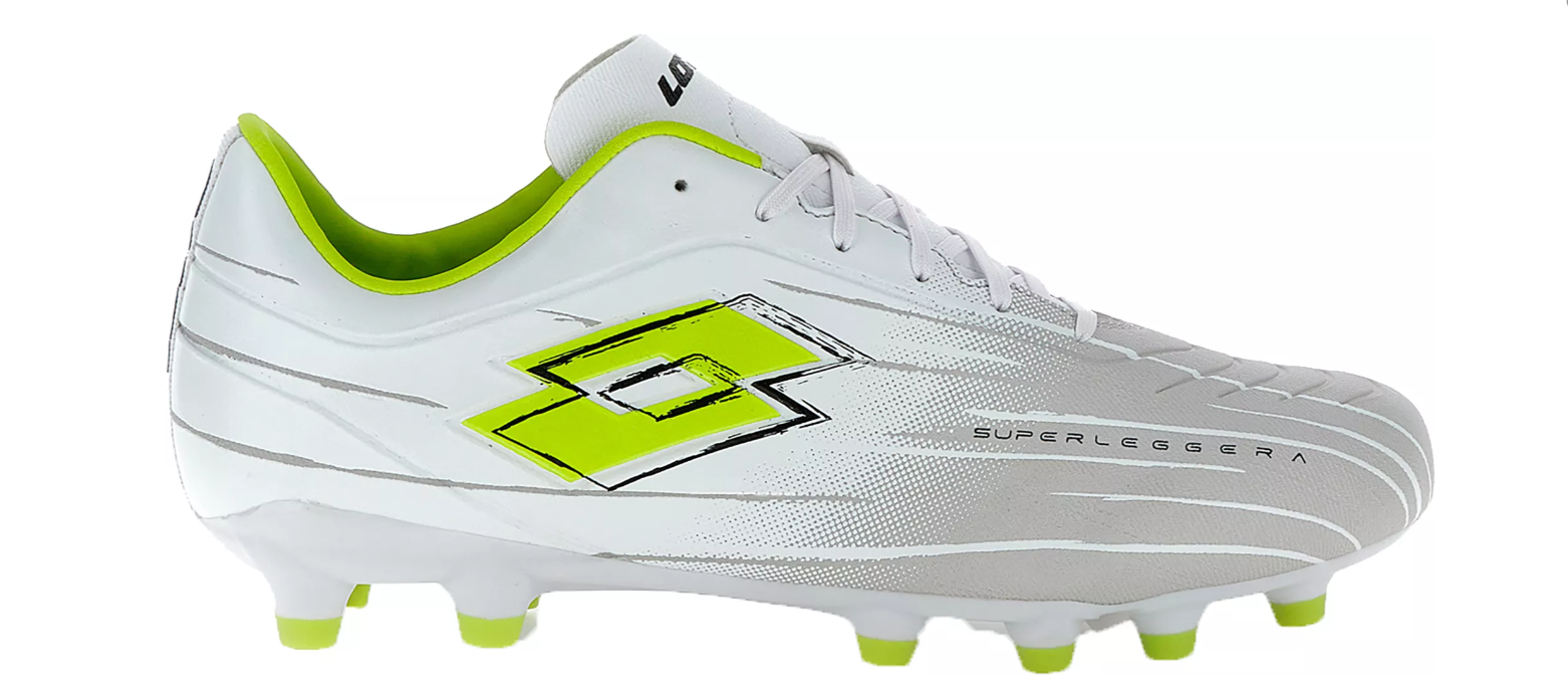 Lotto Solista 700 IX FG / MG Soccer Shoes - White/Lime Green