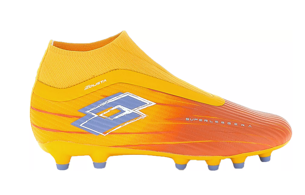 Lotto Solista 300 IX FG / MG Soccer Shoes - Ray Yellow/Melon Orange