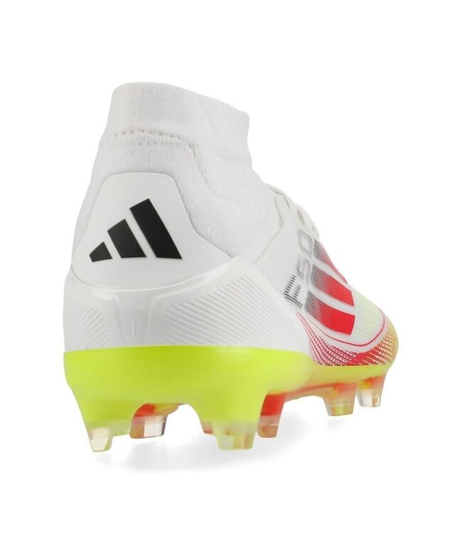 adidas adidas Womens F50 PRO Mid FG Soccer Shoes - Cloud White/Lucid Red/Solar Yellow