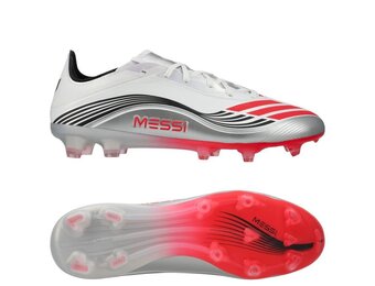 adidas F50 PRO Messi Presti10 FG / MG - White/Lucid Red/Silver Metallic